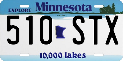 MN license plate 510STX