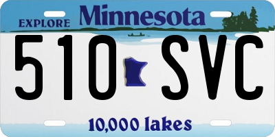 MN license plate 510SVC