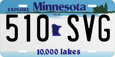 MN license plate 510SVG