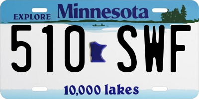MN license plate 510SWF