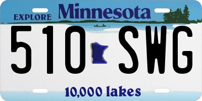MN license plate 510SWG