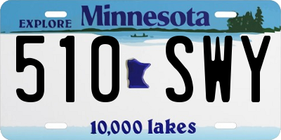 MN license plate 510SWY