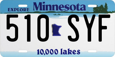MN license plate 510SYF
