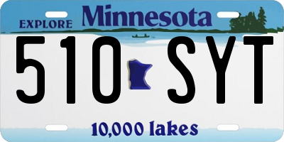 MN license plate 510SYT