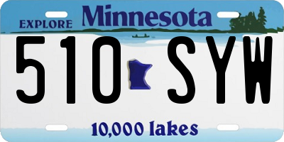 MN license plate 510SYW