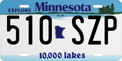 MN license plate 510SZP