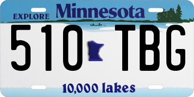 MN license plate 510TBG