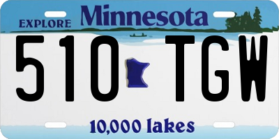 MN license plate 510TGW