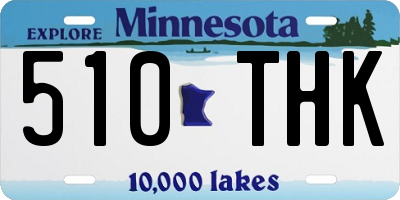 MN license plate 510THK