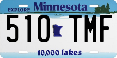 MN license plate 510TMF