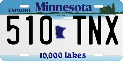 MN license plate 510TNX