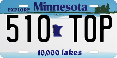 MN license plate 510TOP
