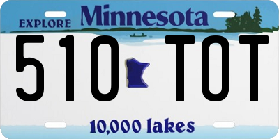 MN license plate 510TOT