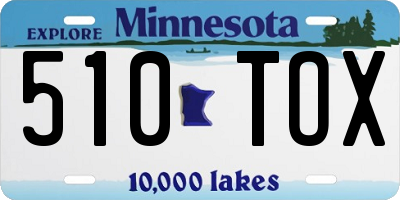 MN license plate 510TOX