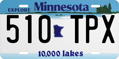 MN license plate 510TPX
