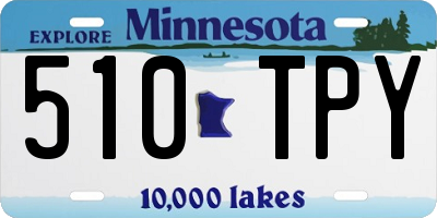 MN license plate 510TPY