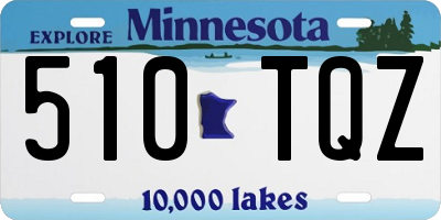 MN license plate 510TQZ