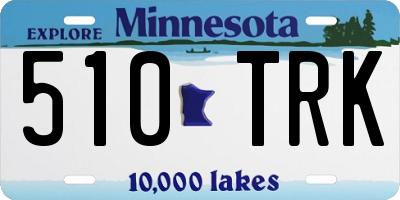 MN license plate 510TRK