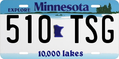 MN license plate 510TSG