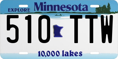 MN license plate 510TTW