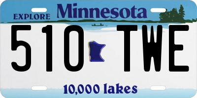 MN license plate 510TWE