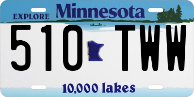 MN license plate 510TWW
