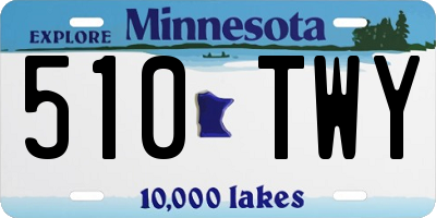 MN license plate 510TWY