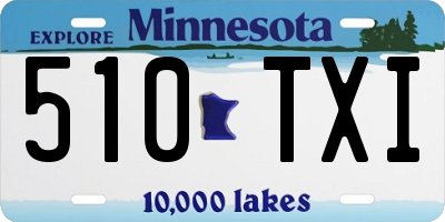 MN license plate 510TXI