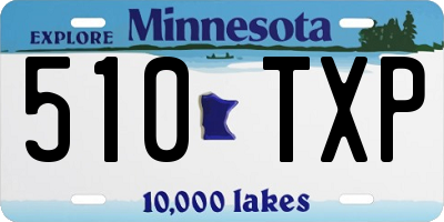 MN license plate 510TXP