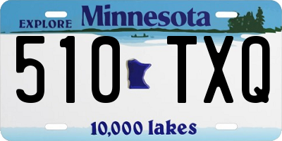 MN license plate 510TXQ
