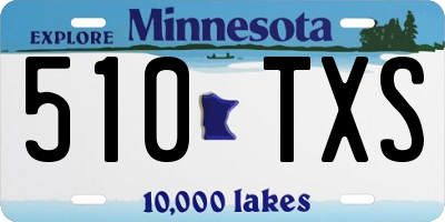 MN license plate 510TXS