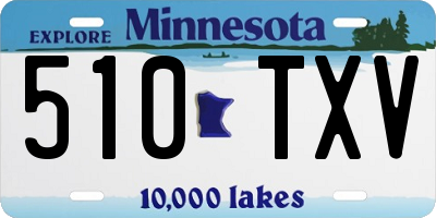 MN license plate 510TXV