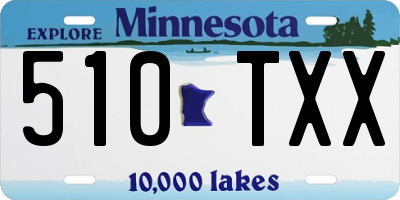 MN license plate 510TXX