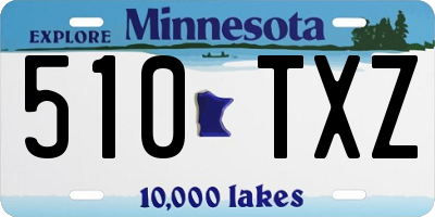 MN license plate 510TXZ
