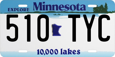 MN license plate 510TYC
