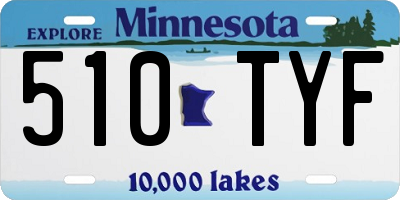 MN license plate 510TYF