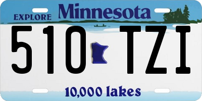 MN license plate 510TZI