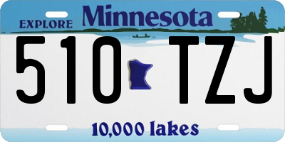 MN license plate 510TZJ