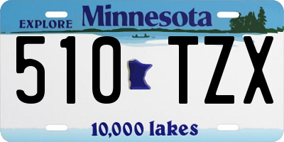 MN license plate 510TZX