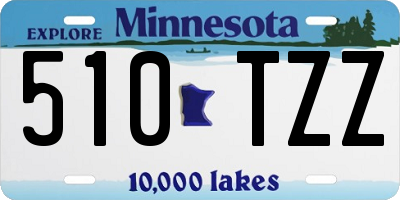 MN license plate 510TZZ