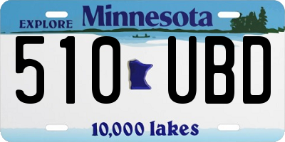 MN license plate 510UBD