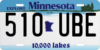 MN license plate 510UBE