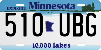 MN license plate 510UBG