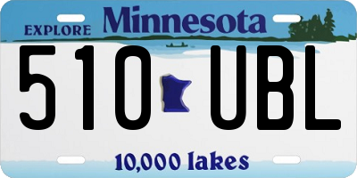 MN license plate 510UBL