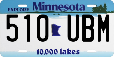MN license plate 510UBM