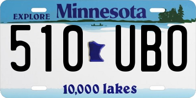 MN license plate 510UBO