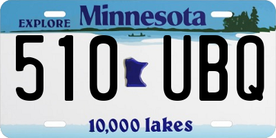 MN license plate 510UBQ