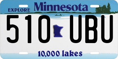 MN license plate 510UBU