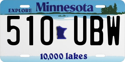 MN license plate 510UBW