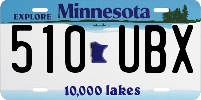 MN license plate 510UBX